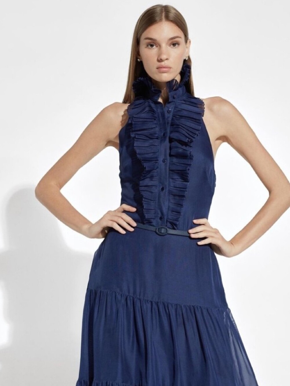 Ralph Lauren Navy Halter Maxi Dress - Picture 2 of 12